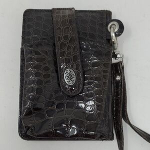 Crocodile Like Pattern Wristlet Wallet
